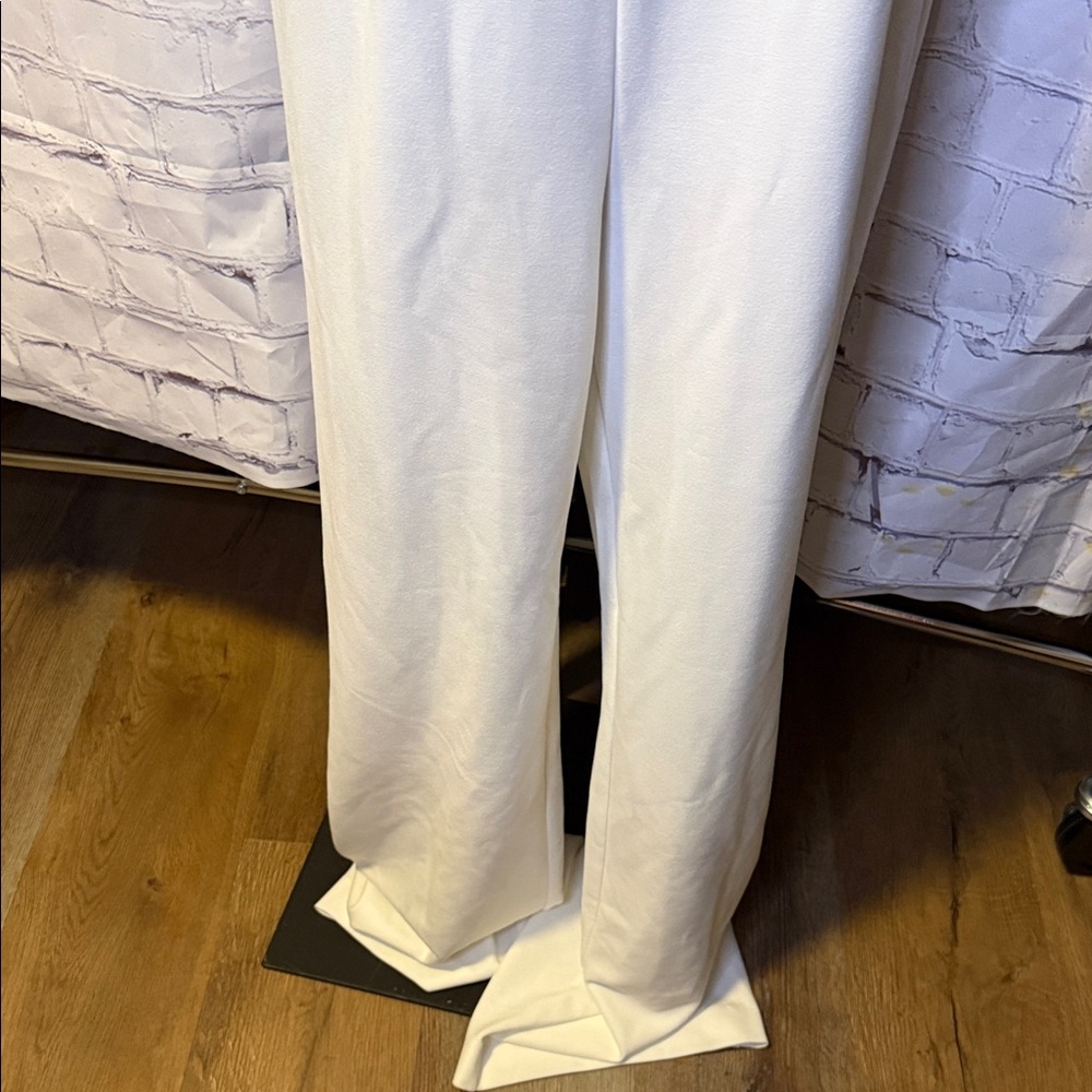 bebe White Strapless Jumpsuit with Button Accents - Picture 5 of 12